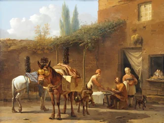 Muleteers at an Inn